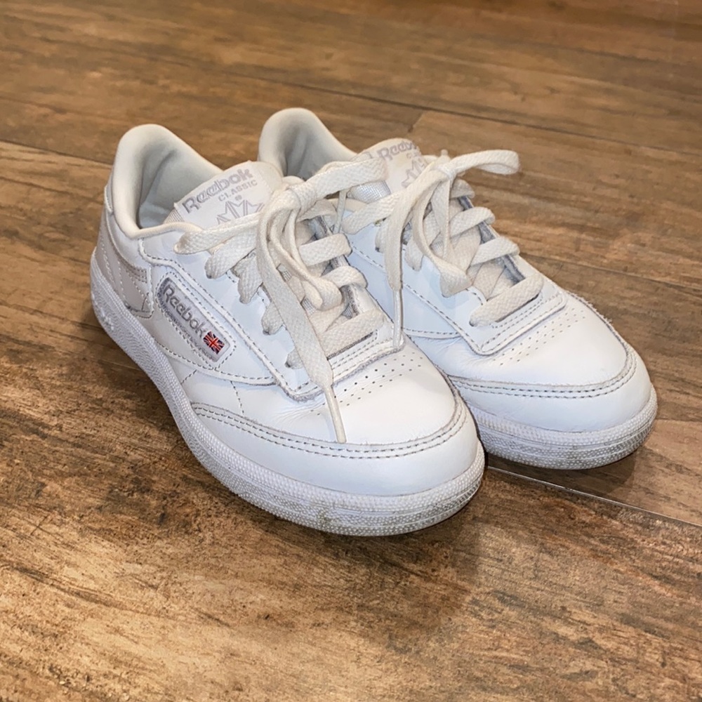 White Reebok kids sneakers
